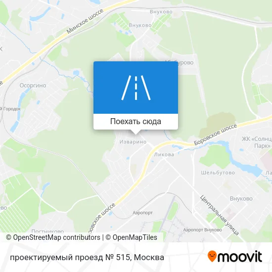 Карта проектируемый проезд № 515