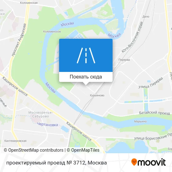 Карта проектируемый проезд № 3712