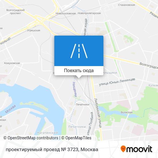 Карта проектируемый проезд № 3723
