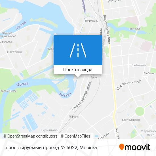 Карта проектируемый проезд № 5022