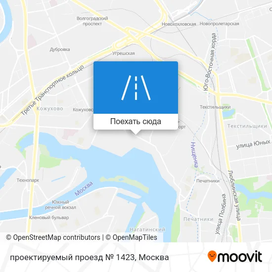 Карта проектируемый проезд № 1423