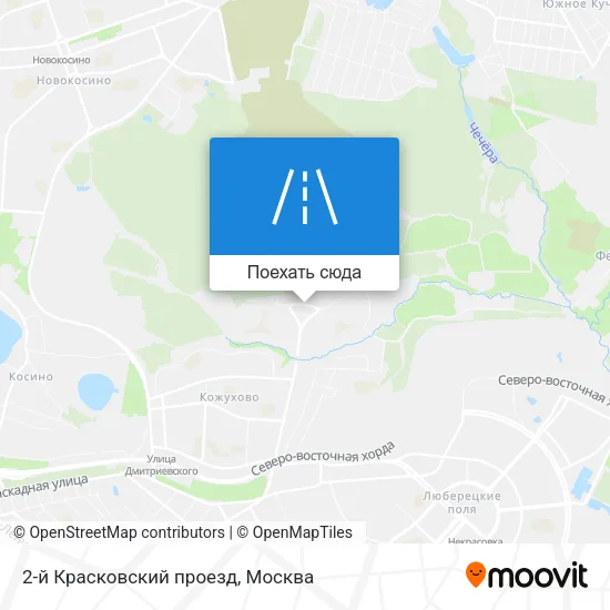 Карта 2-й Красковский проезд