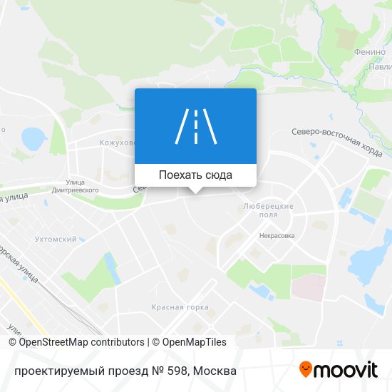 Карта проектируемый проезд № 598