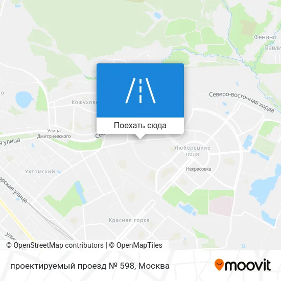 Карта проектируемый проезд № 598