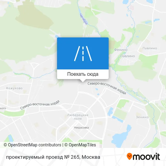 Карта проектируемый проезд № 265
