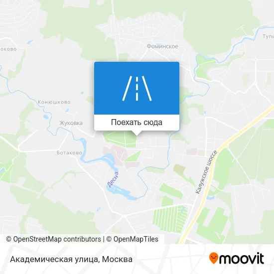 Карта Академическая улица