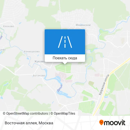 Карта Восточная аллея