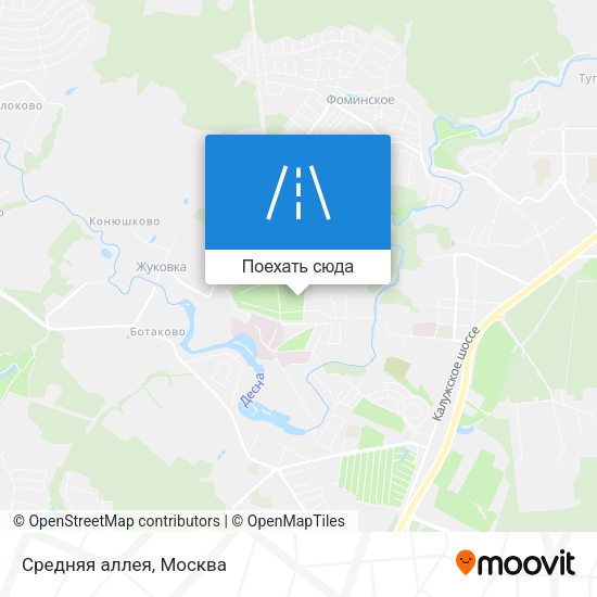 Карта Средняя аллея