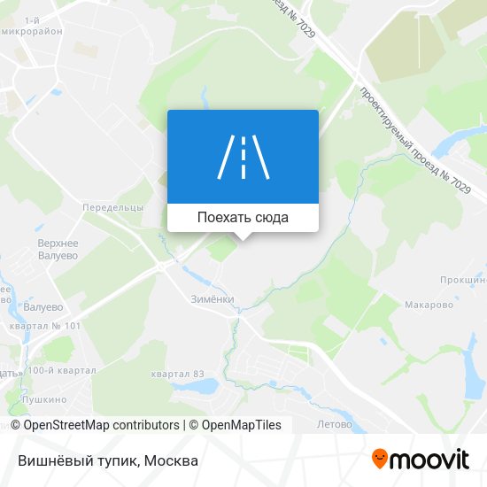 Карта Вишнёвый тупик