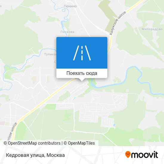 Карта Кедровая улица