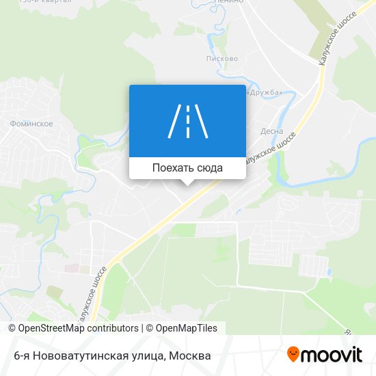 Карта 6-я Нововатутинская улица