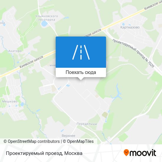Карта Проектируемый проезд