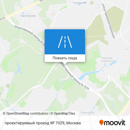 Карта проектируемый проезд № 7029