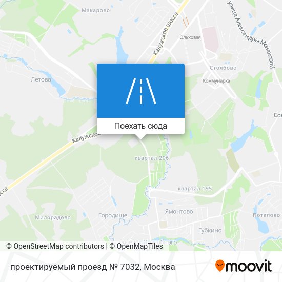 Карта проектируемый проезд № 7032