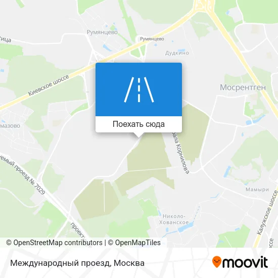 Карта Международный проезд