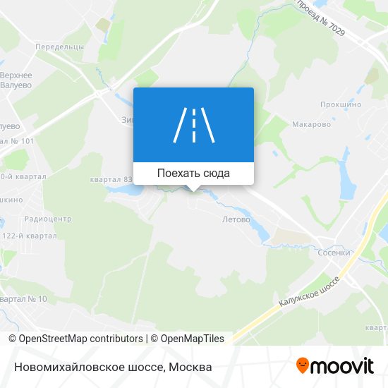 Карта Новомихайловское шоссе