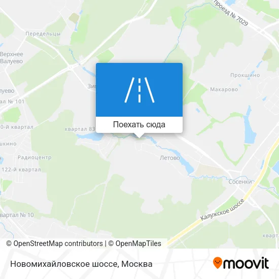 Карта Новомихайловское шоссе