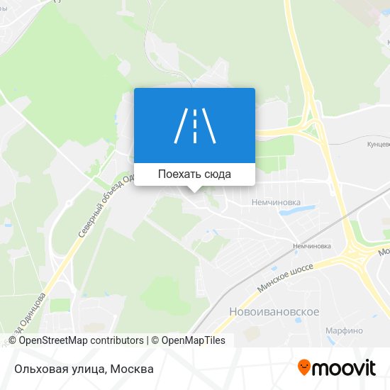 Карта Ольховая улица