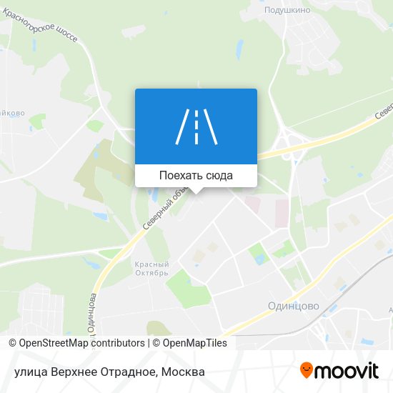 Карта улица Верхнее Отрадное