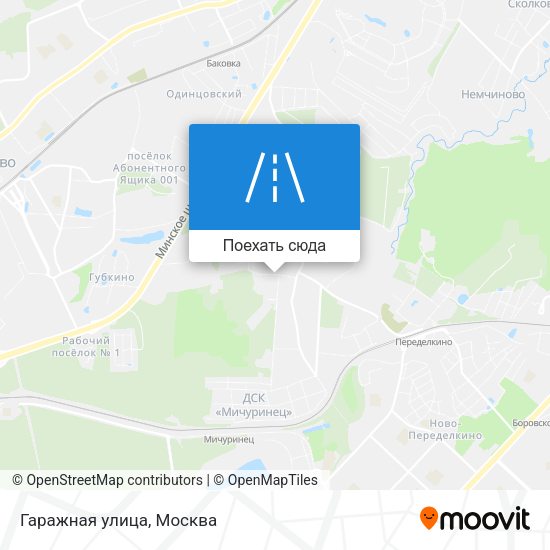 Карта Гаражная улица