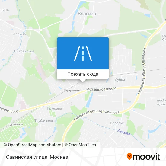 Карта Савинская улица