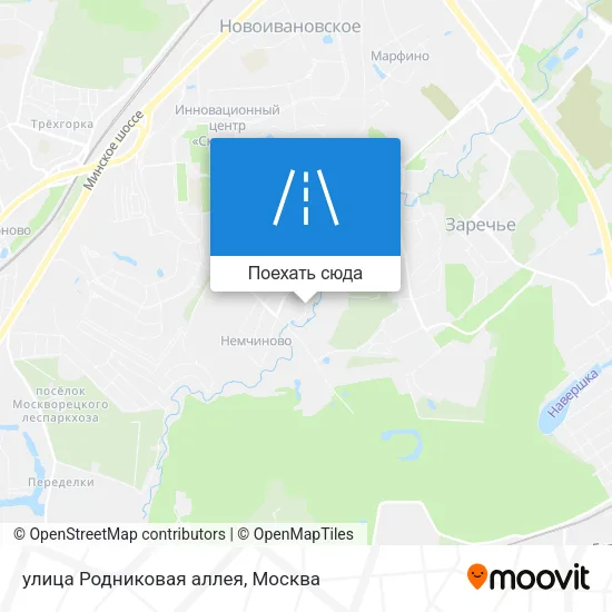 Карта улица Родниковая аллея