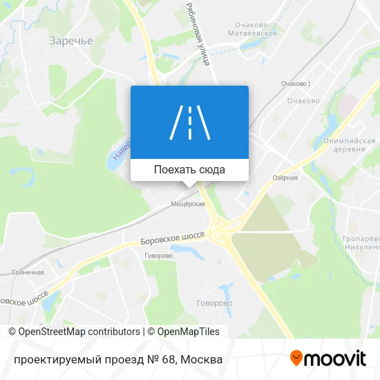 Карта проектируемый проезд № 68