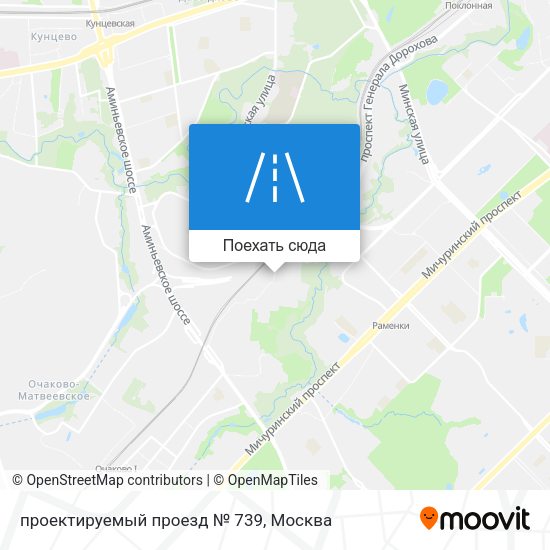 Карта проектируемый проезд № 739