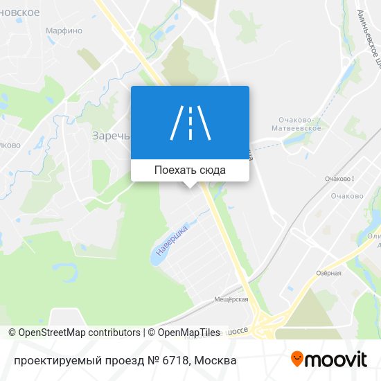 Карта проектируемый проезд № 6718