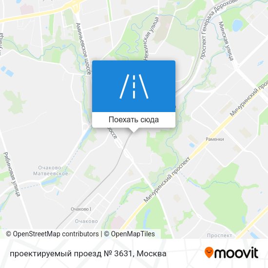 Карта проектируемый проезд № 3631
