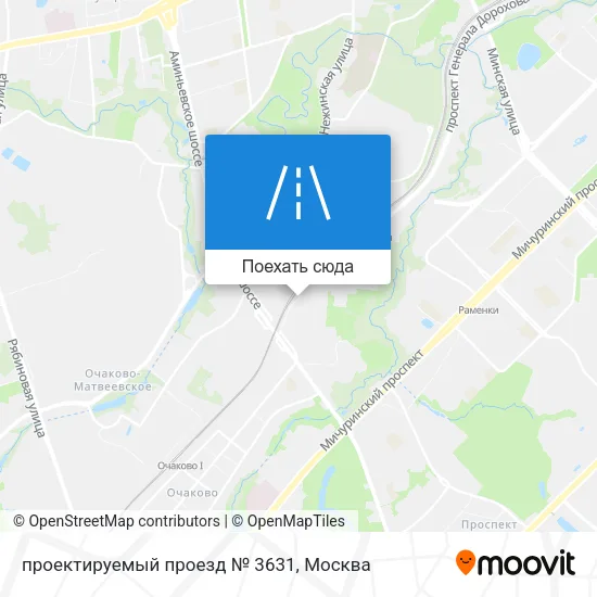Карта проектируемый проезд № 3631