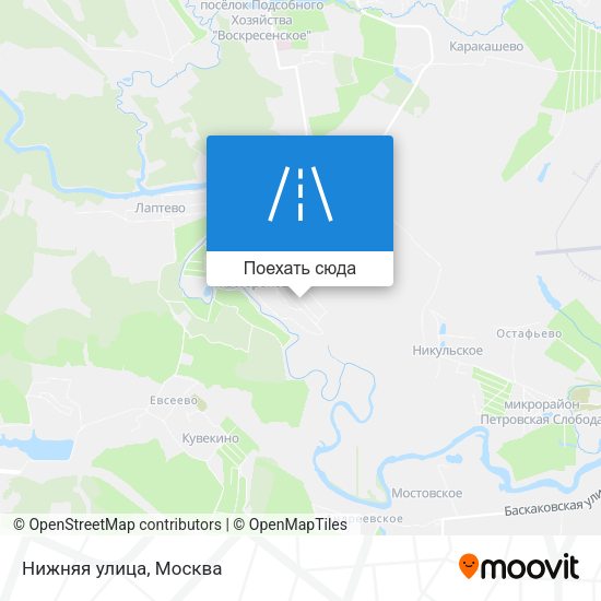 Карта Нижняя улица