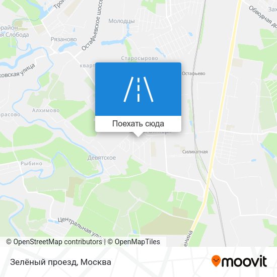 Карта Зелёный проезд
