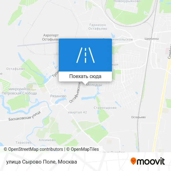 Карта улица Сырово Поле