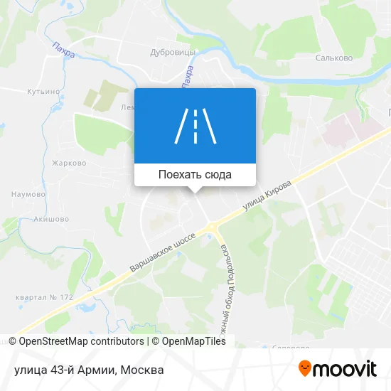 Карта улица 43-й Армии