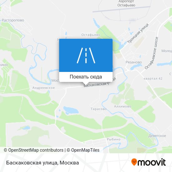 Карта Баскаковская улица