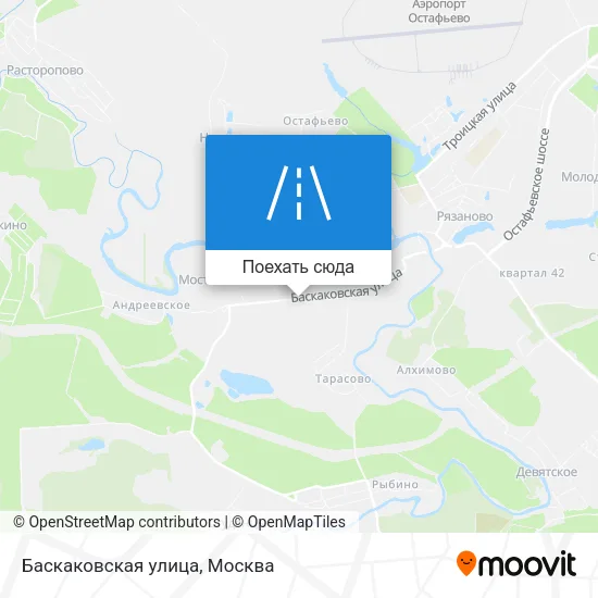 Карта Баскаковская улица