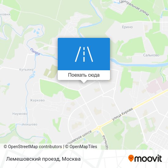 Карта Лемешовский проезд