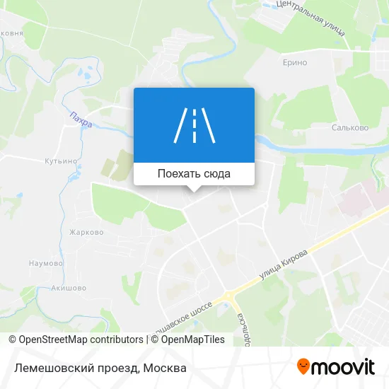 Карта Лемешовский проезд