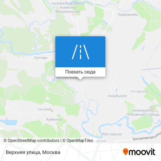 Карта Верхняя улица