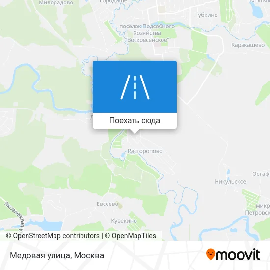 Карта Медовая улица