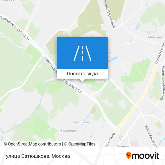 Карта улица Батюшкова