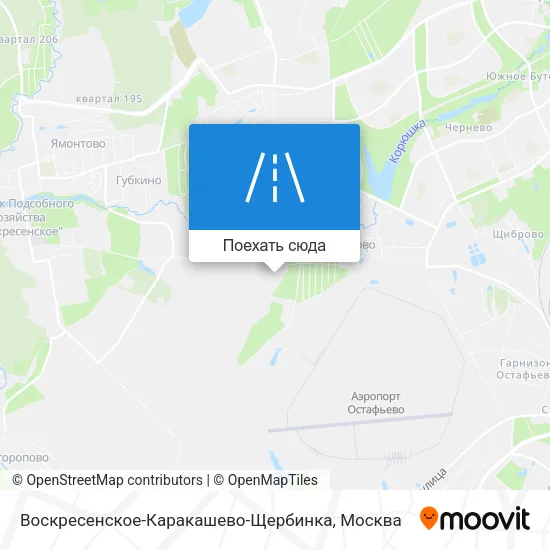 Карта Воскресенское-Каракашево-Щербинка