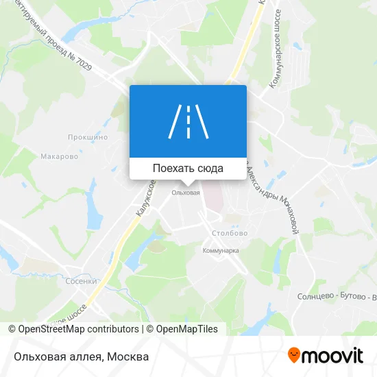Карта Ольховая аллея