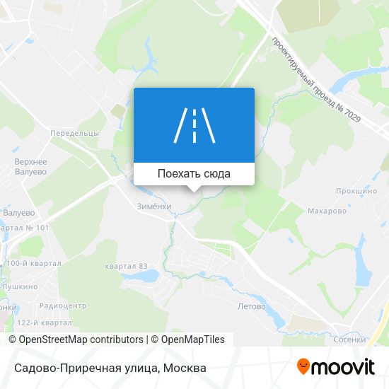 Карта Садово-Приречная улица