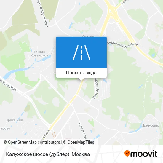 Карта Калужское шоссе (дублёр)