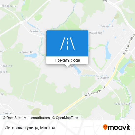 Карта Летовская улица