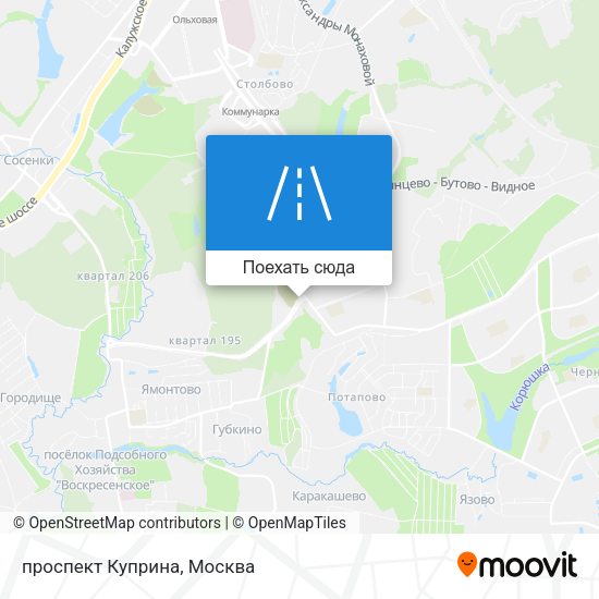 Карта проспект Куприна