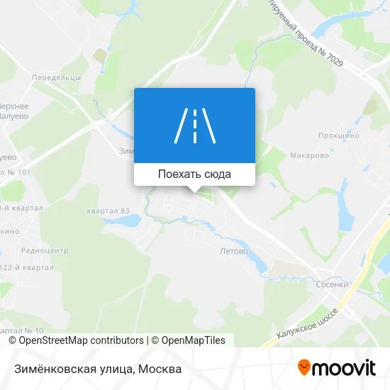 Карта Зимёнковская улица