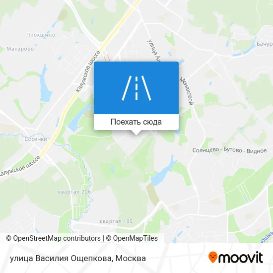 Карта улица Василия Ощепкова